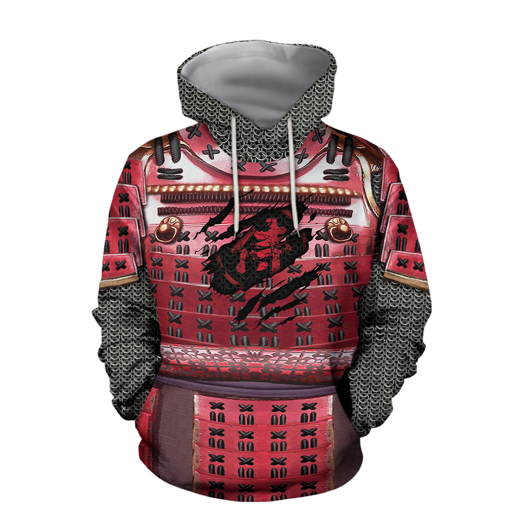 3D All Over Printed Samurai Red Armor-Apparel-6teenth World-Hoodie-S-Vibe Cosy™