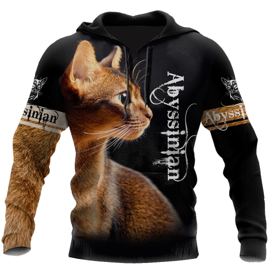 Abyssinian cat tattoo 3D printed shirts for men and women
