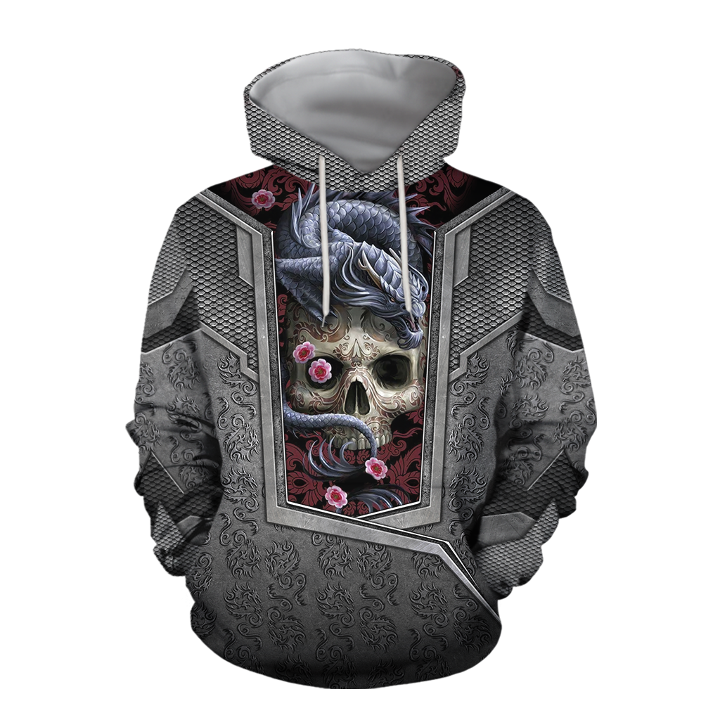 3D Tattoo and Dungeon Dragon Hoodie HAC020110-Apparel-NM-Hoodie-S-Vibe Cosy™