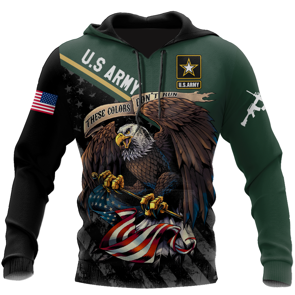 US Veteran Army Green 3D All Over Printed Shirts For Men And Women Proud Military