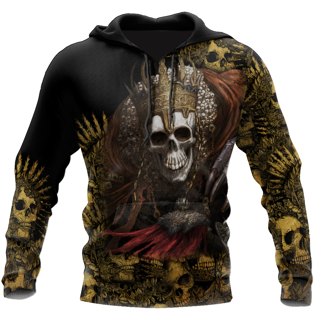 Unique Unisex All Over Printed King Skull Shirts MEI