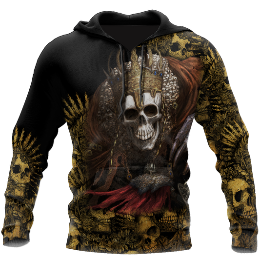 Unique Unisex All Over Printed King Skull Shirts MEI