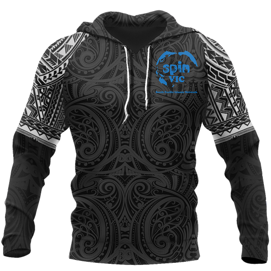 Special Black All Over Hoodie White NVD - Amaze Style™-Apparel