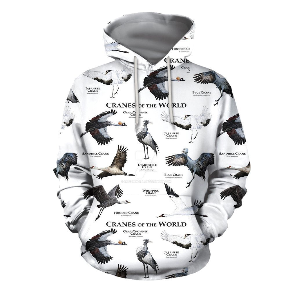 3D All Over Printed Cranes Of The World Shirts And Shorts - Amaze Style™-Apparel