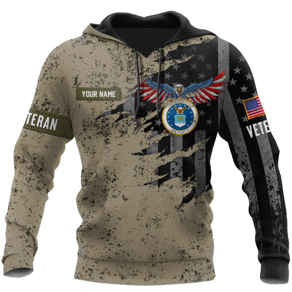 Veteran US Air Force in my heart 3D shirts for men and women Proud Military