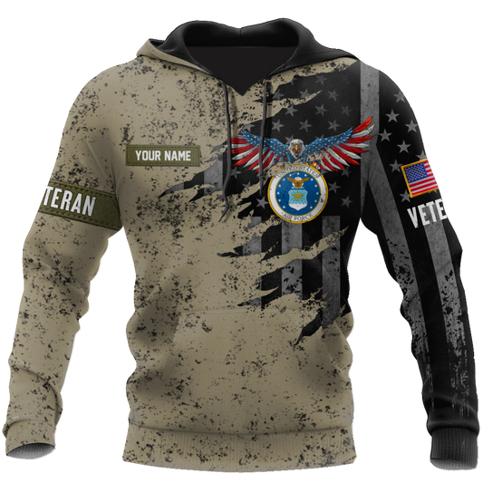 Veteran US Air Force in my heart 3D shirts for men and women Proud Military