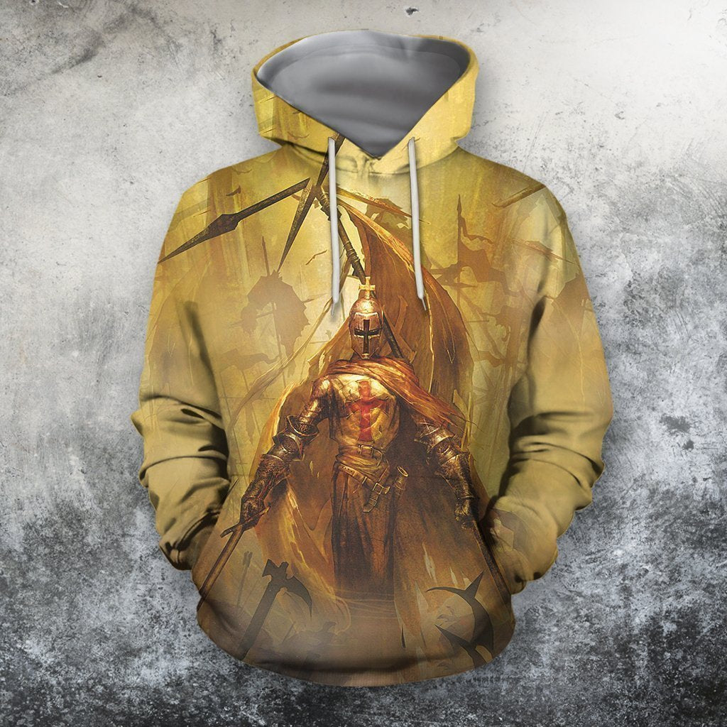 3D All Over Printed Knights Templar Shirts - Amaze Style™-Apparel