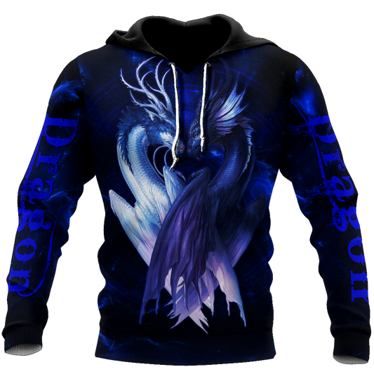 Blue Couple Dragon 3D Shirt All Over Printed Shirts For Men and Women NDD10162002