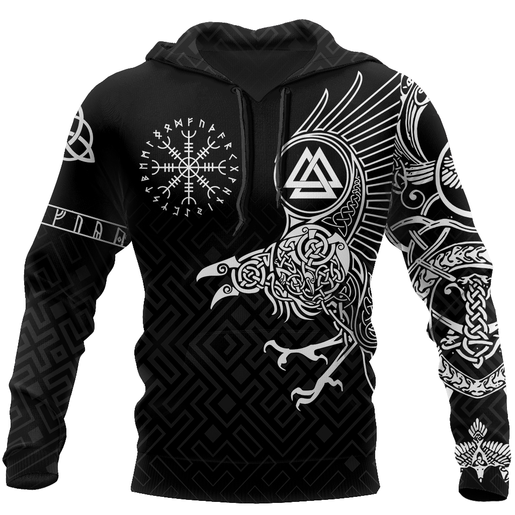 Vikings - The Raven of Odin Tattoo Special Hoodie - Amaze Style™-Apparel