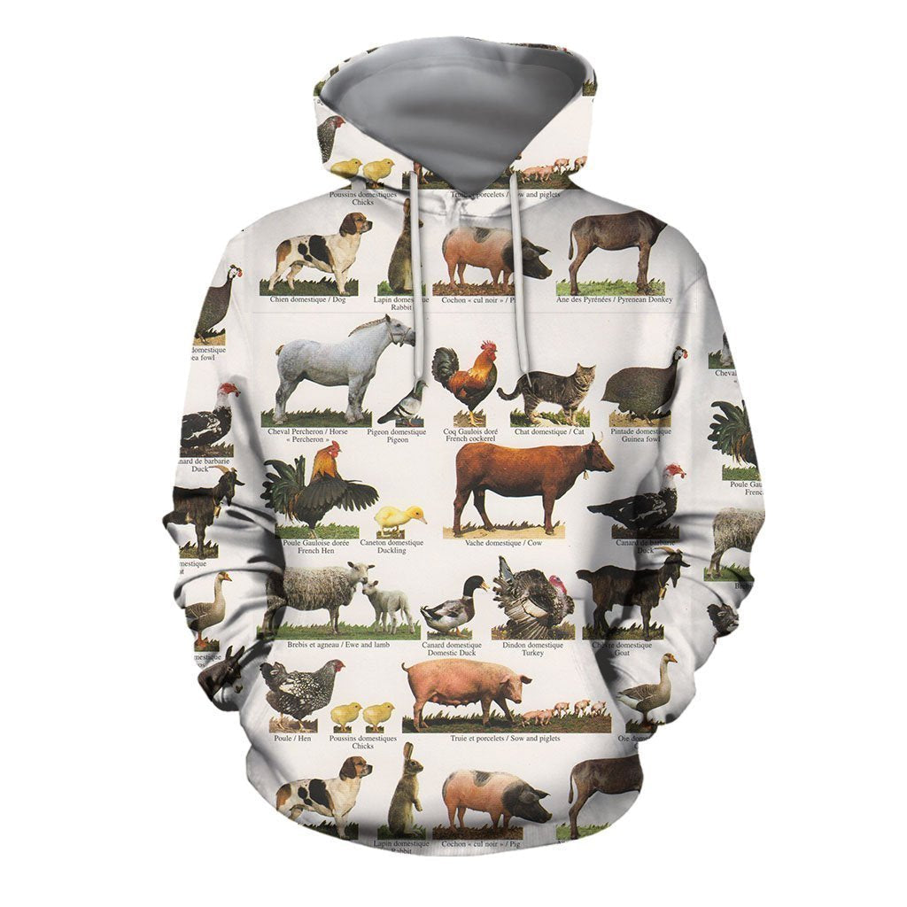 3D All Over Printed Farm Animals Shirts - Amaze Style™-Apparel