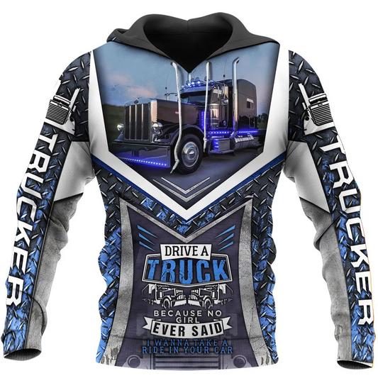 TRUCK DRIVER 3D ALL OVER PRINTED SHIRTS AND SHORT FOR MAN AND WOMEN PL12032003 - Amaze Style™-Apparel