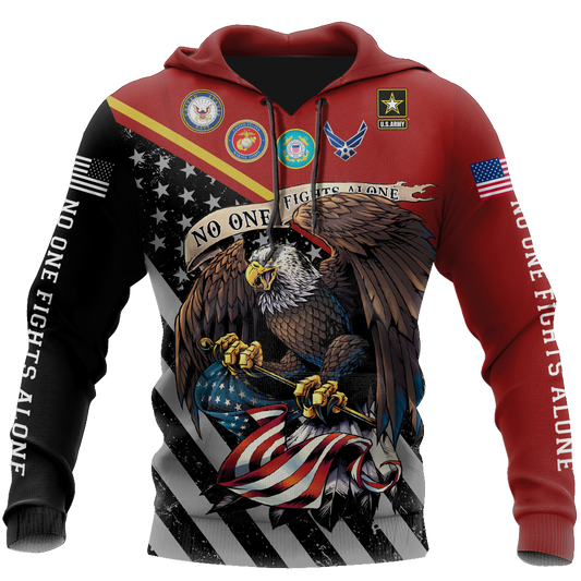 US Veteran No one fights alone shirts for men and women TR2505201S - Amaze Style™-Apparel