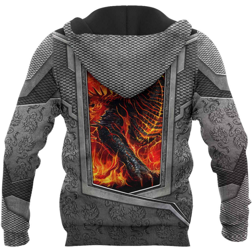3D Tattoo and Dungeon Dragon Hoodie HAC27126-Apparel-NM-Hoodie-S-Vibe Cosy™