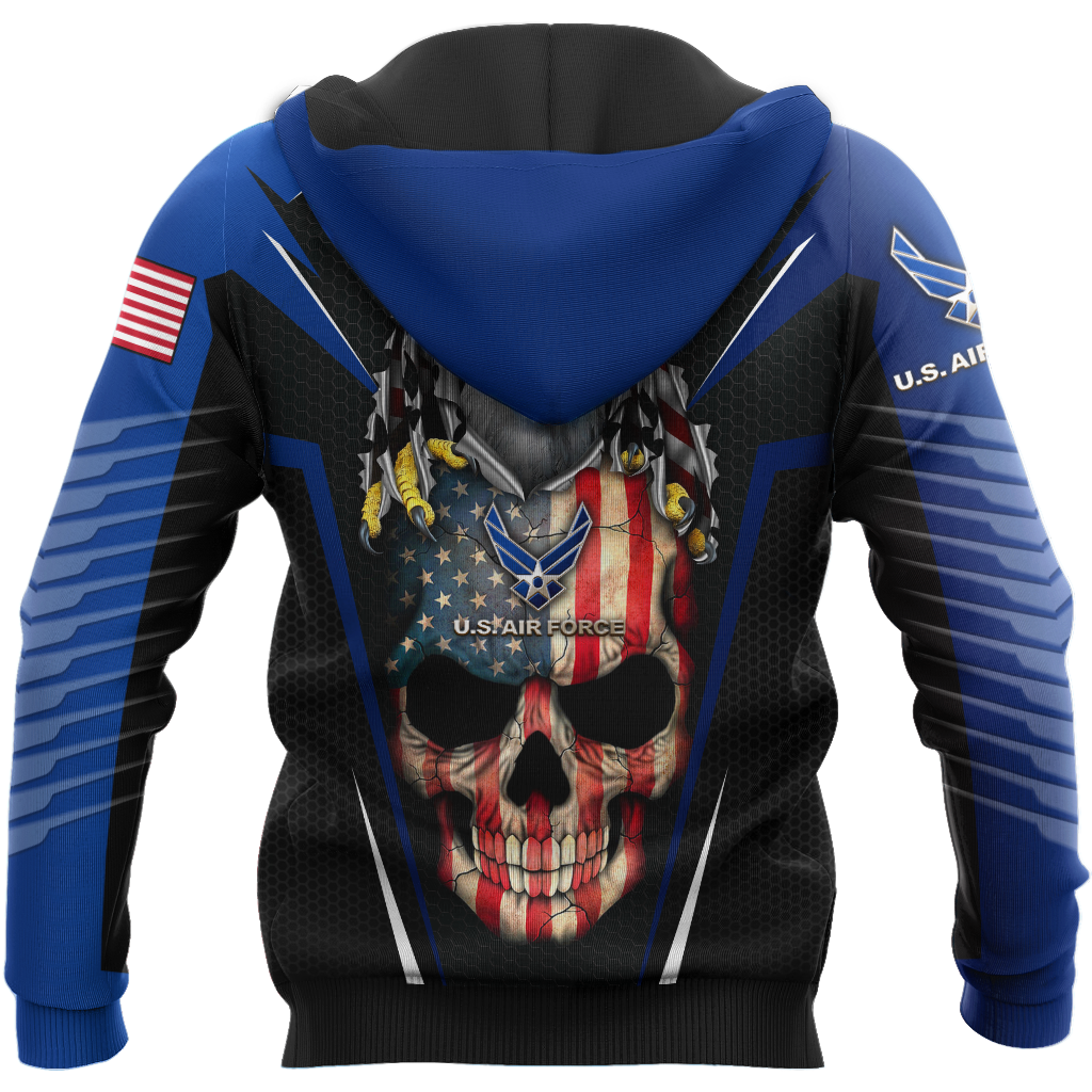 US AirForce skull 3d all over printed for man and women Pi270202 PL - Amaze Style™-Apparel