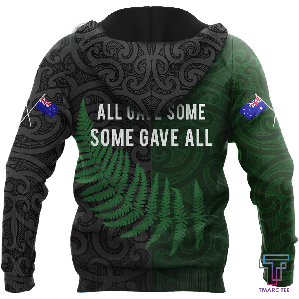 Tmarc Tee Anzac day fern-wattle lest we forget Kiwi and Australia Soldier