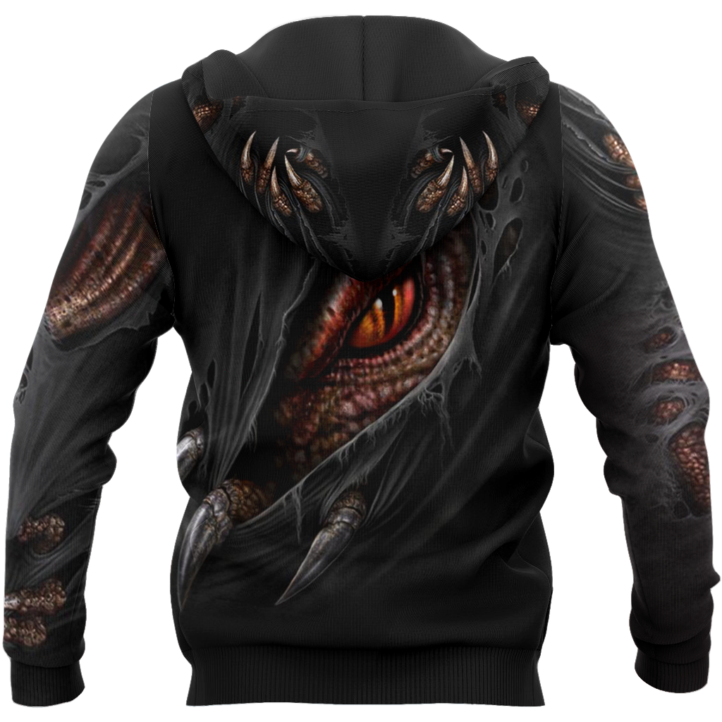 3D Armor Tattoo and Dungeon Dragon Hoodie Pi150104 - Amaze Style™-Apparel