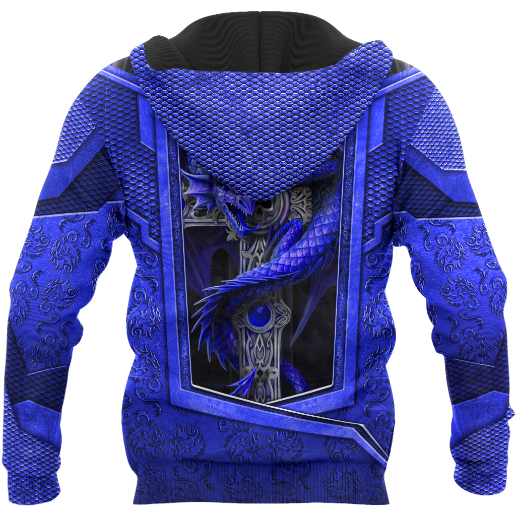 3D Tattoo and Dungeon Dragon Hoodie HAC301202-Apparel-NM-Hoodie-S-Vibe Cosy™