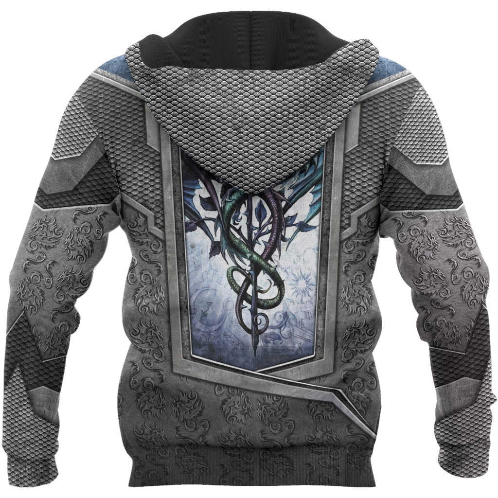 3D Tattoo and Dungeon Dragon Hoodie HAC020114-Apparel-NM-Hoodie-S-Vibe Cosy™