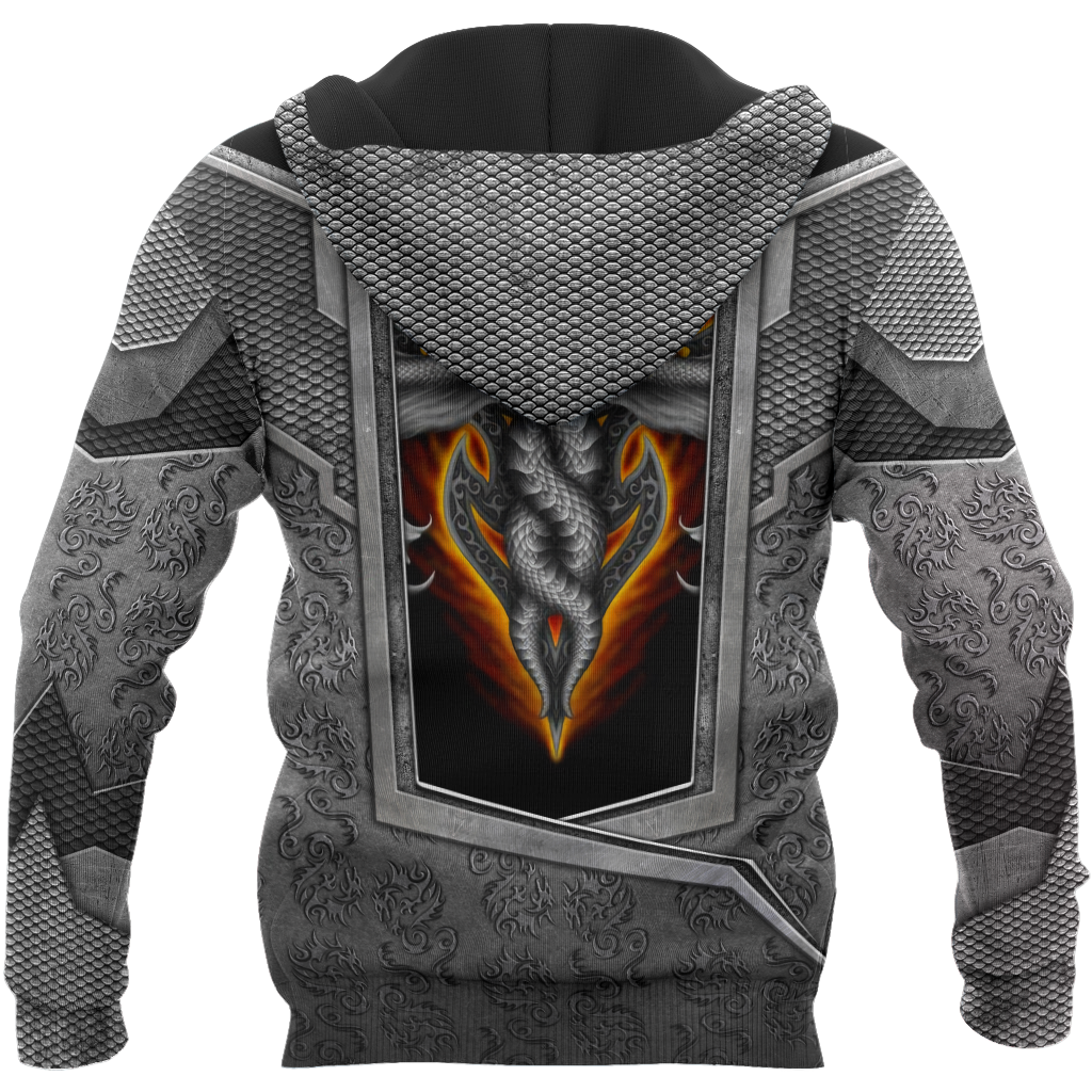 3D Tattoo and Dungeon Dragon Hoodie HAC020108-Apparel-NM-Hoodie-S-Vibe Cosy™