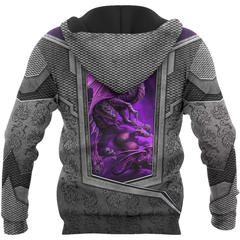 3D Tattoo and Dungeon Dragon Hoodie HAC020111-Apparel-NM-Hoodie-S-Vibe Cosy™