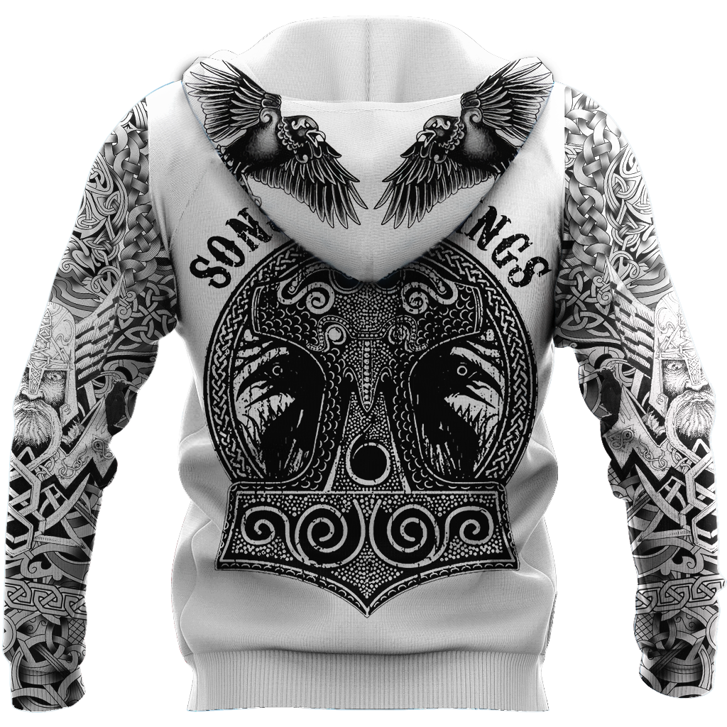 3D All Over Printed Sons Of Vikings Hoodie - Amaze Style™-Apparel