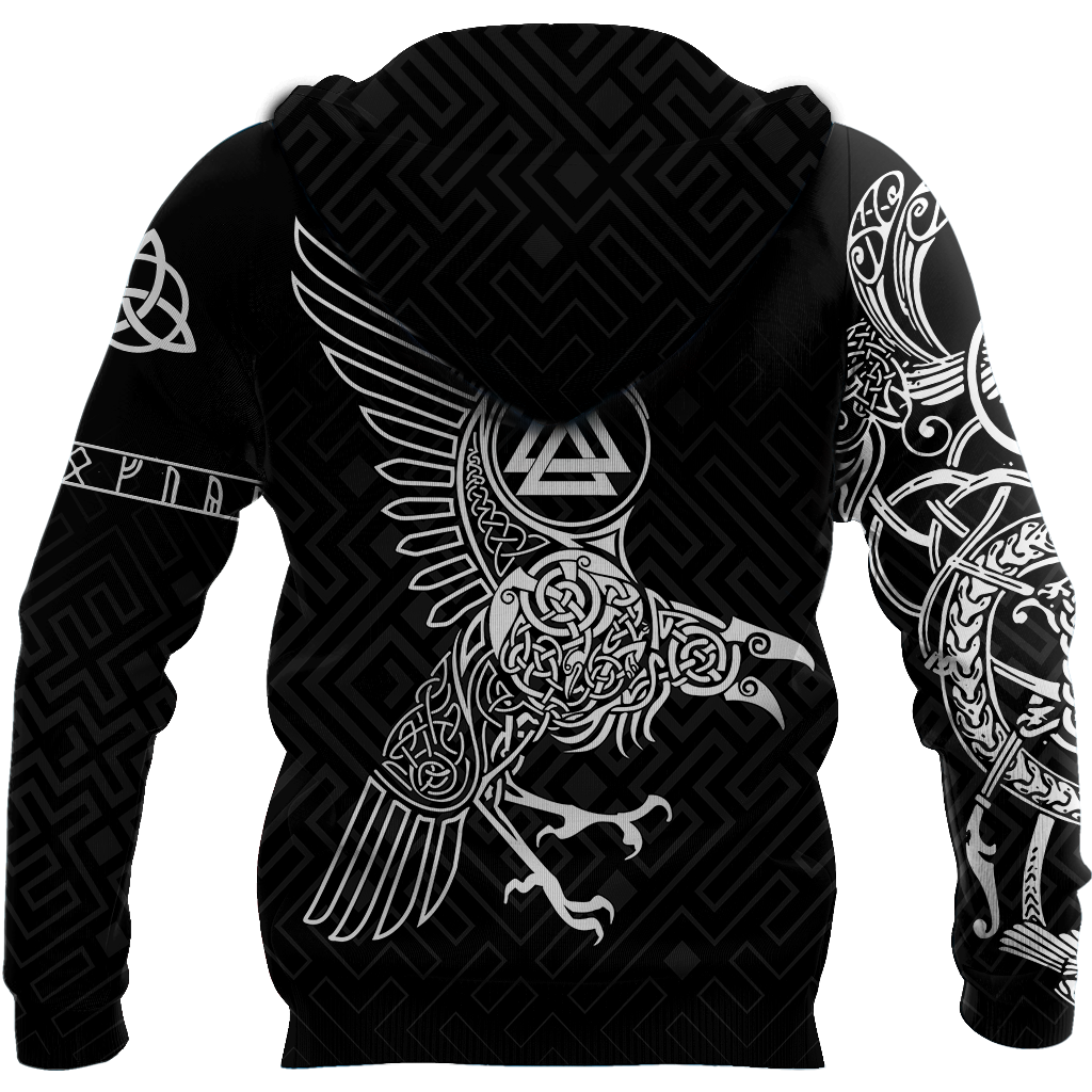 Vikings - The Raven of Odin Tattoo Special Hoodie - Amaze Style™-Apparel