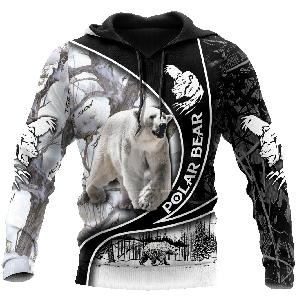 All Over Printed Polar Bear Hoodie VP03102001-MEI