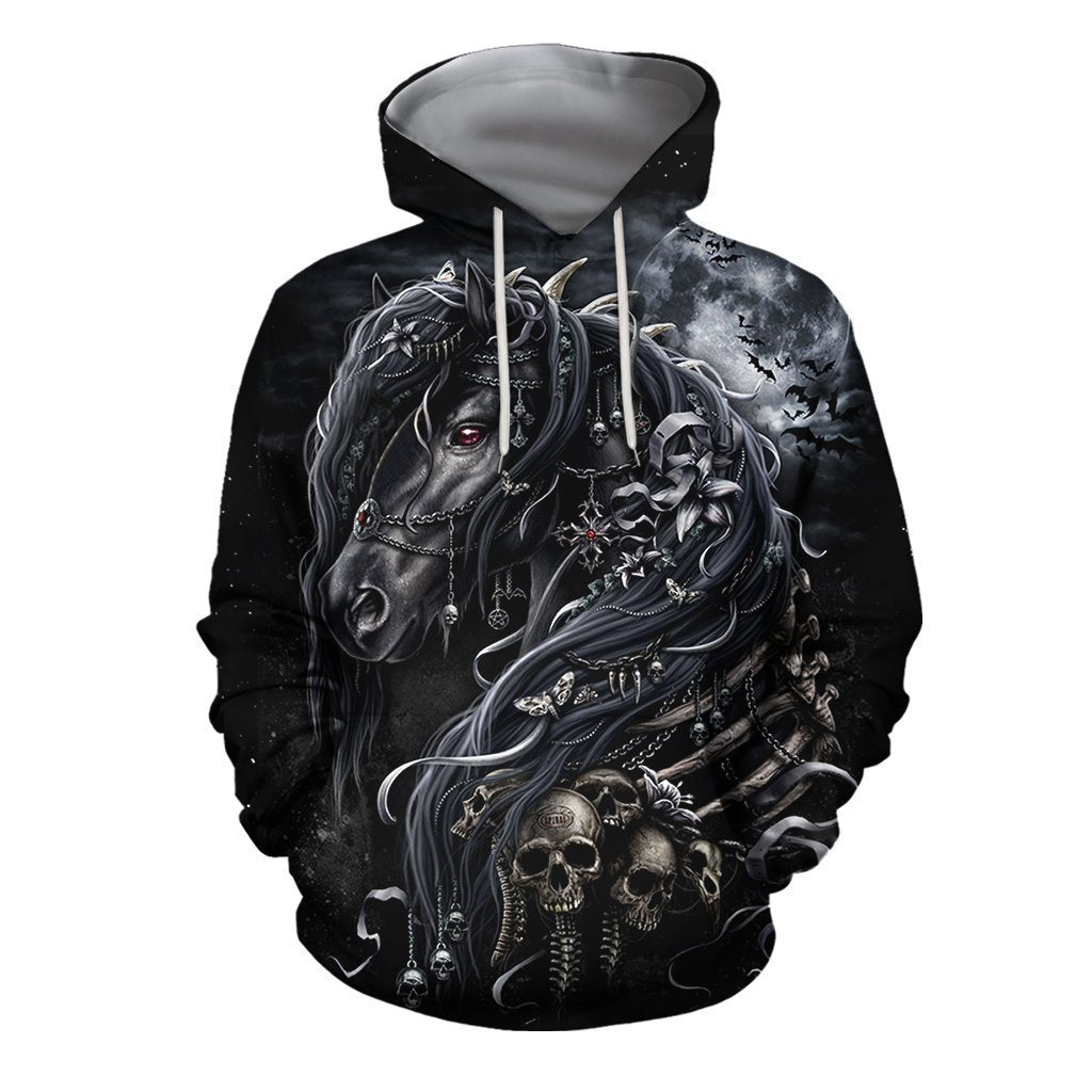 3D All Over Printed Black Horse - Amaze Style™-Apparel