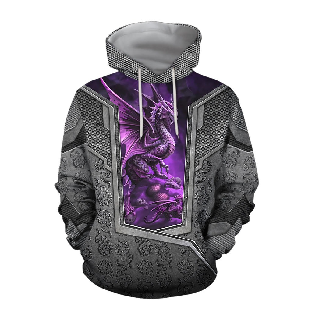 3D Tattoo and Dungeon Dragon Hoodie HAC020111-Apparel-NM-Hoodie-S-Vibe Cosy™