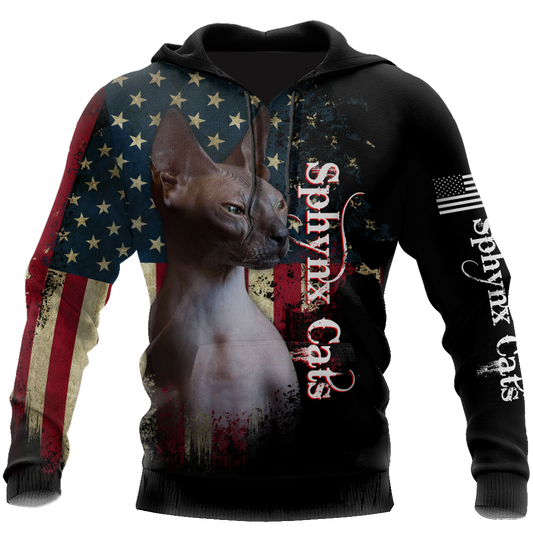 American Sphynx cat 3D printed shirts for men and women