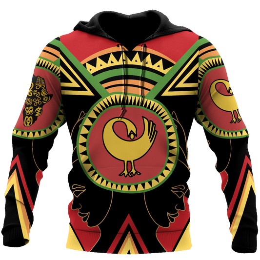 African Adinkra Sankofa Hoodie
