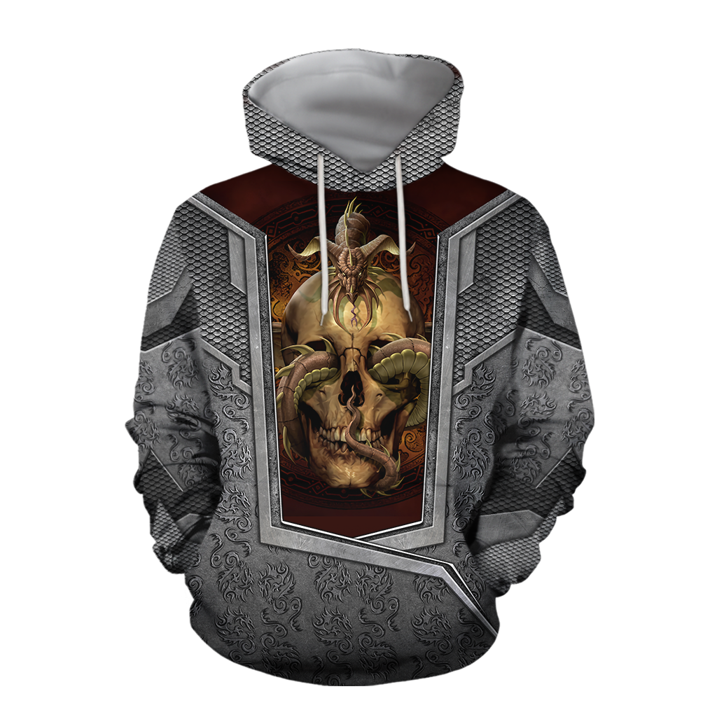 3D Tattoo and Dungeon Dragon Hoodie HAC020113-Apparel-NM-Hoodie-S-Vibe Cosy™
