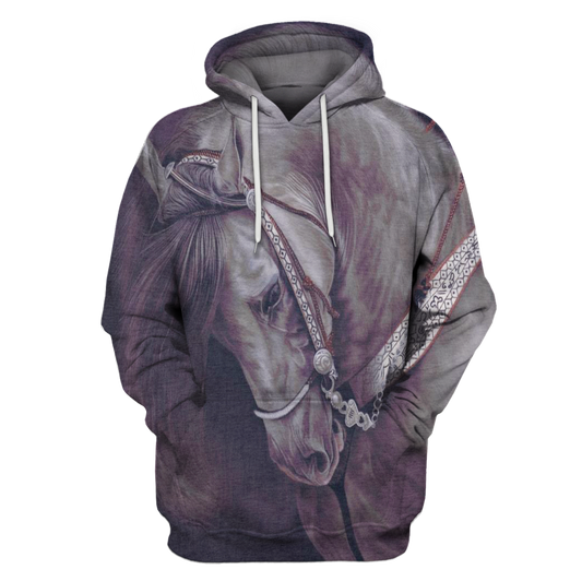 3D All Over Print Horse Hoodie-Apparel-6teenth World-Hoodie-S-Vibe Cosy™