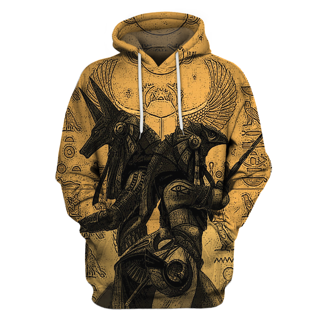 3D All Over Print ANUBIS AND OSIRIS Hoodie - Amaze Style™-Apparel