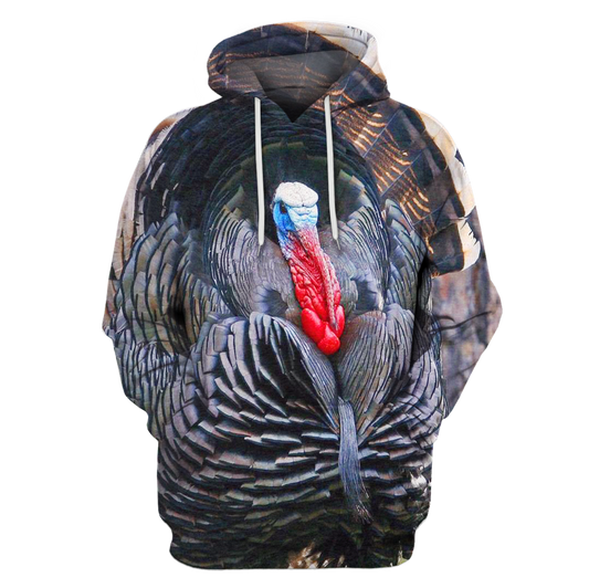 3D All Over Print Turkey Hoodie-Apparel-6teenth World-Hoodie-S-Vibe Cosy™