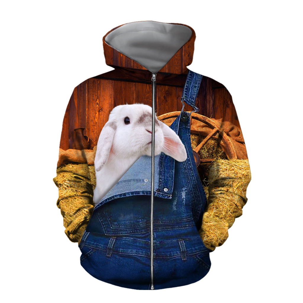 Baby Rabbits Hoodie T-Shirt Sweatshirt for Men and Women Pi180202-Apparel-NM-Zip hoodie-S-Vibe Cosy™