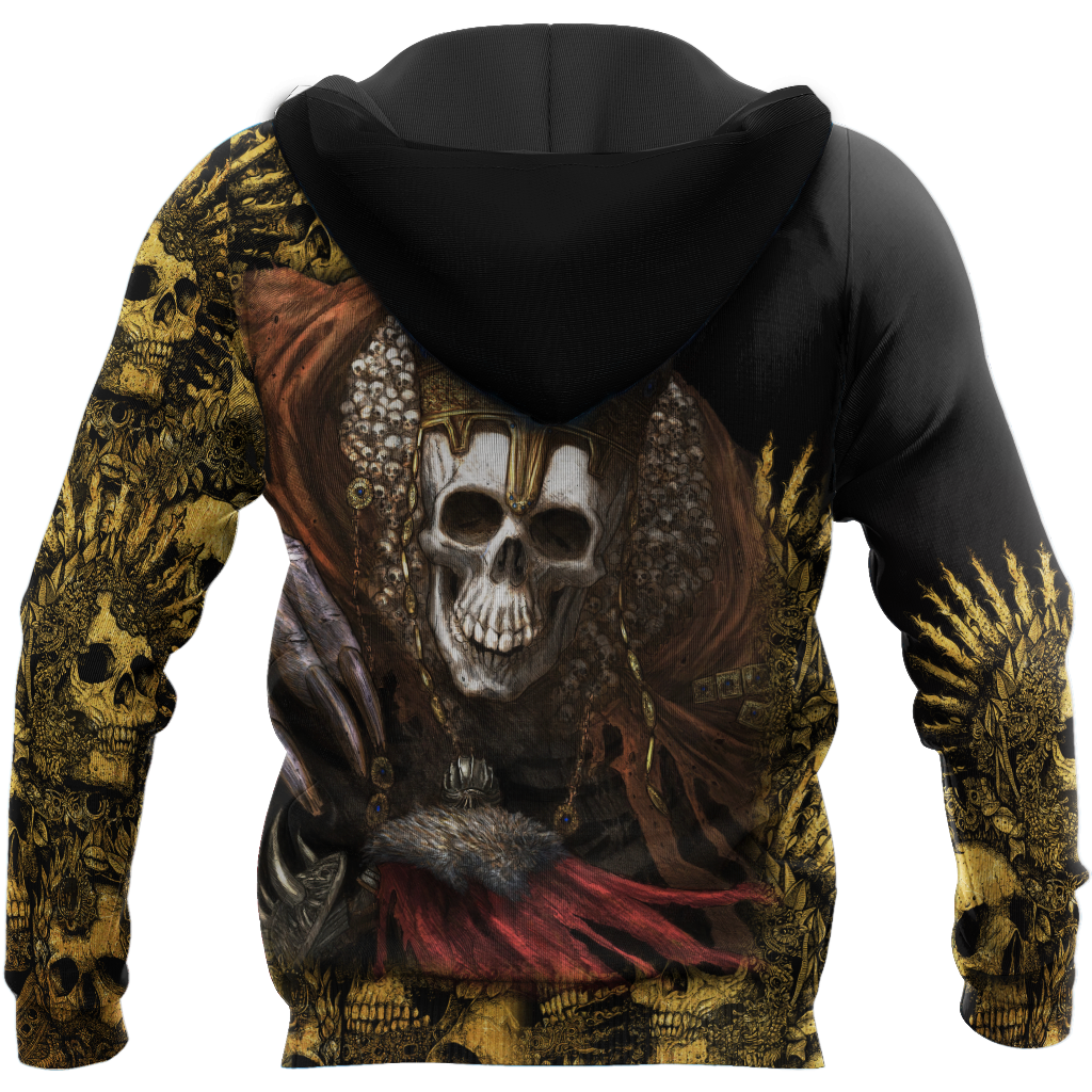 Unique Unisex All Over Printed King Skull Shirts MEI
