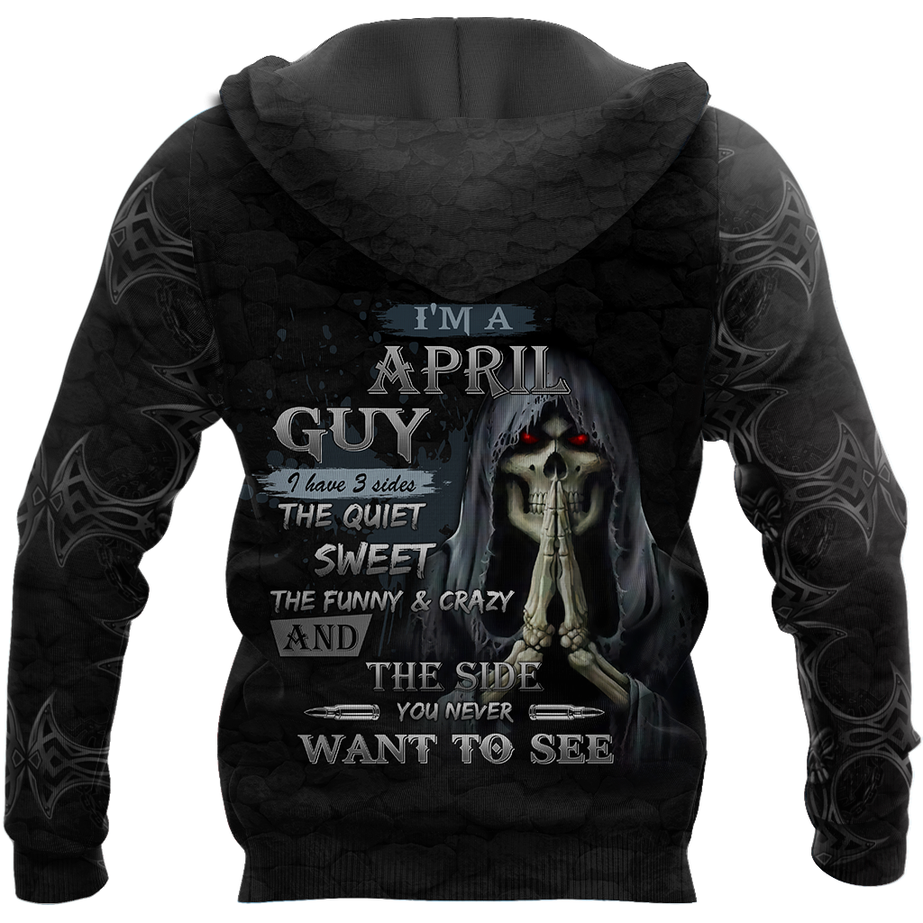 April Guy Skull 3D All Over Printed Unisex Hoodie