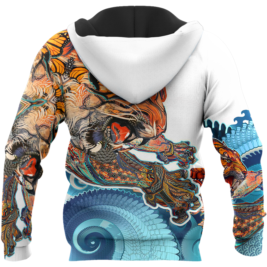 Tattoo Tiger Mythology 3D Over Printed Unisex Shirt