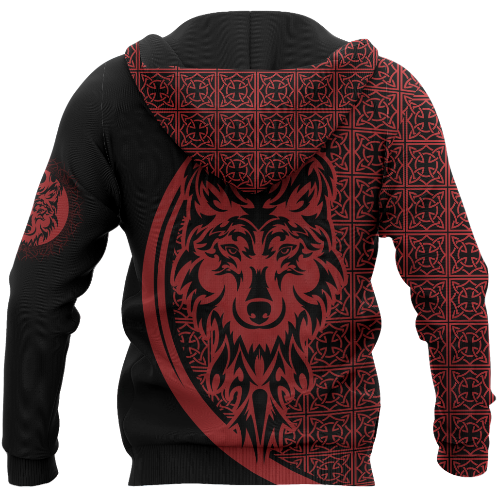 Tattoo Wolf Hoodie T Shirt For Men and Women HAC080606-NM-Apparel-NM-Hoodie-S-Vibe Cosy™