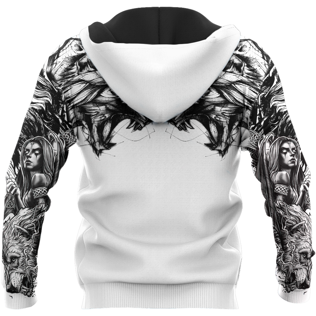 Tattoo Wolf Hoodie T Shirt For Men and Women HAC300502-NM-Apparel-NM-Hoodie-S-Vibe Cosy™