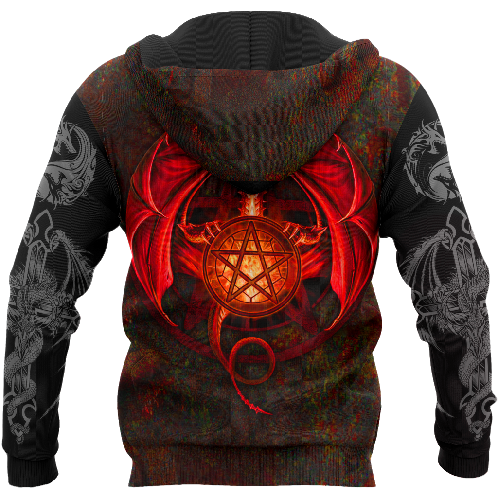 Tattoo and Dungeon Dragon Hoodie T Shirt For Men and Women HAC090607-Apparel-NM-Hoodie-S-Vibe Cosy™