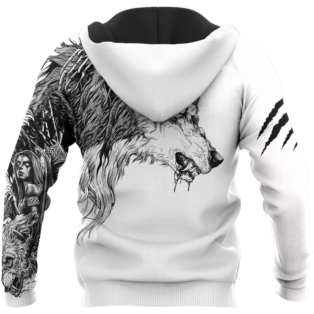 Tattoo Wolf Hoodie T Shirt For Men and Women HAC290501-NM