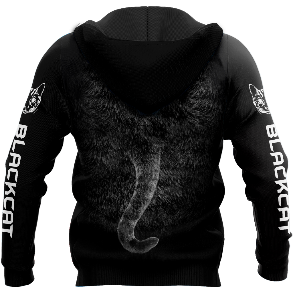 Black cat cover 3D printed shirts for men and women
