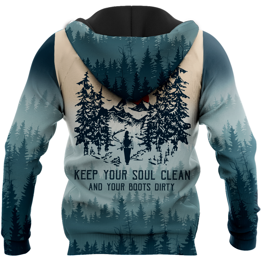 Hiking trails open Born to hike 3D all over printed shirts