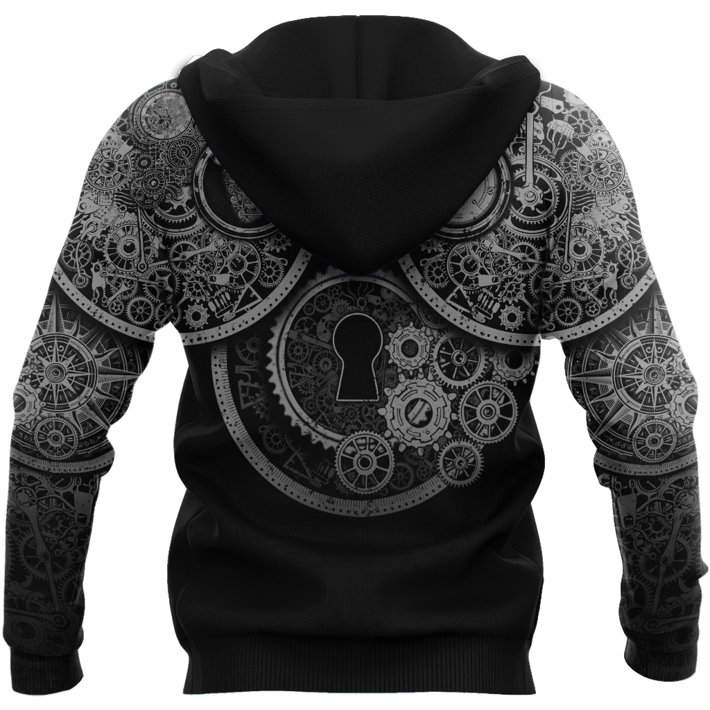 Steampunk Mechanic 3D Over Printed Hoodie for Men and Women-ML