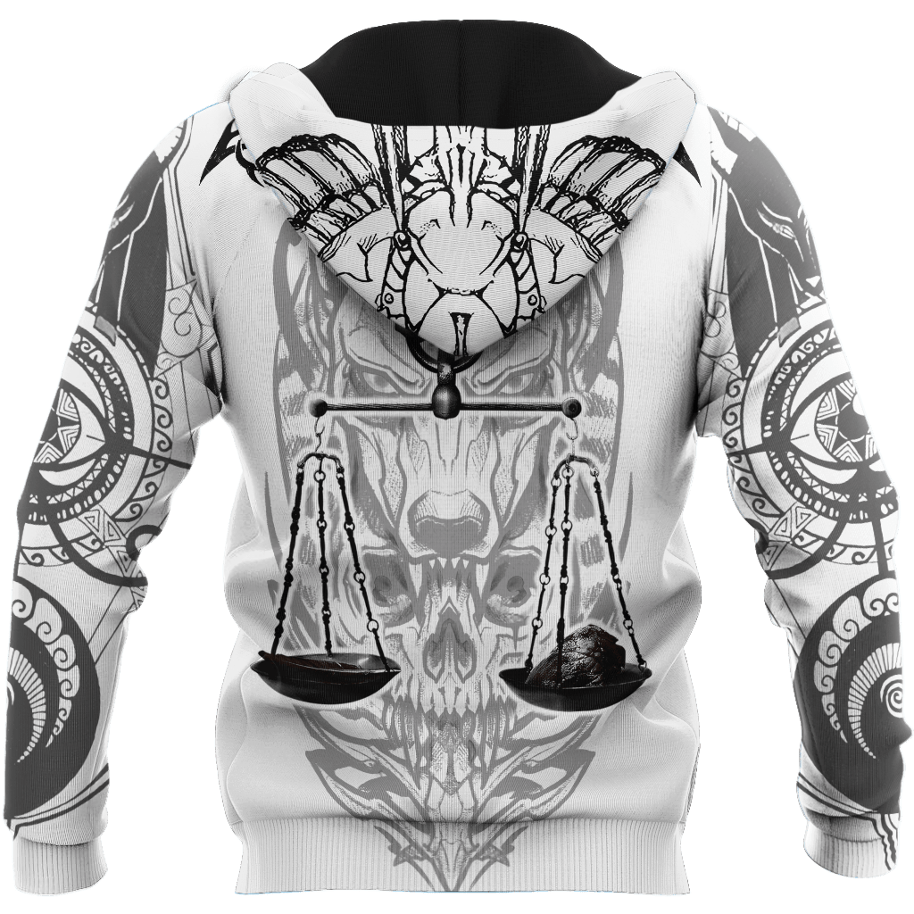 Ancient Egypt Anubis God All 3D Over Printed Unisex Hoodie ML