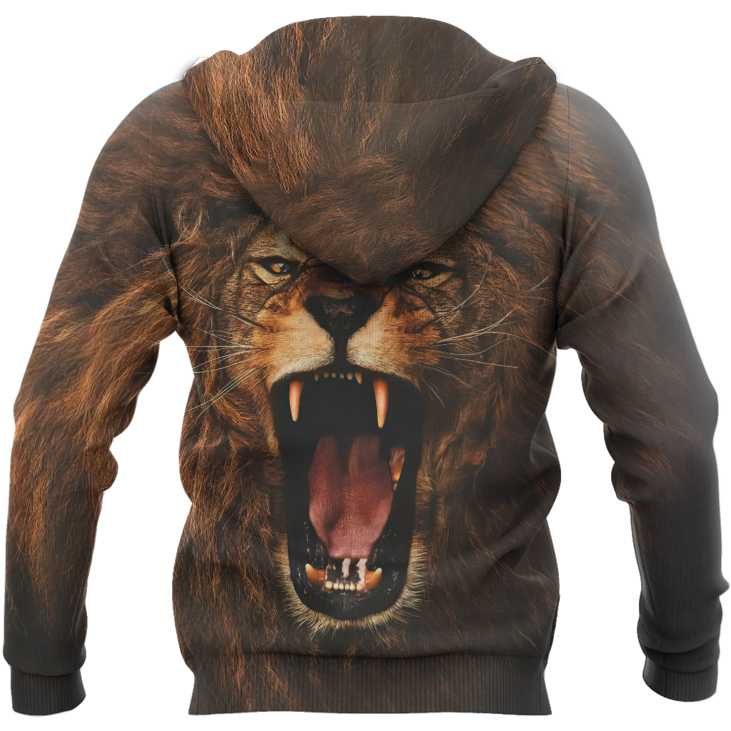 The Alpha King Lion Over Printed Hoodie