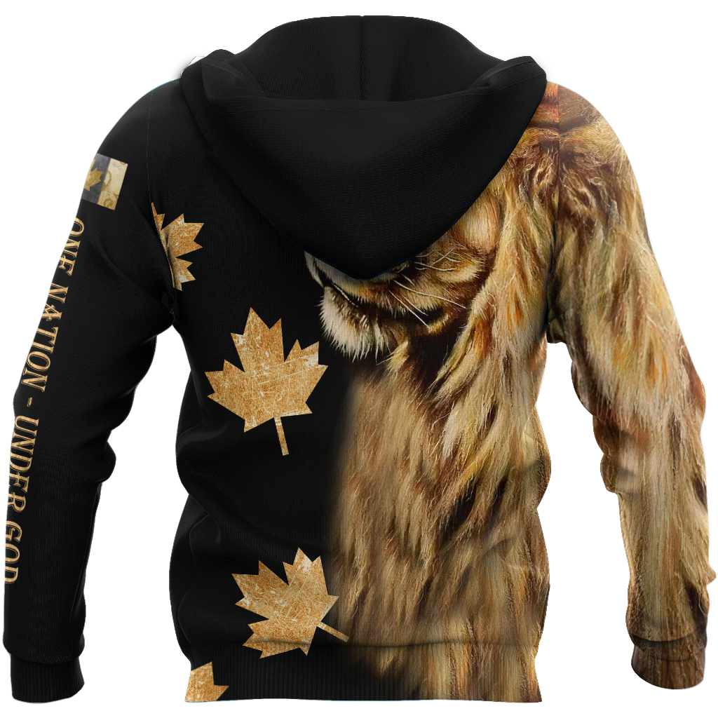 3D Canada One Nation Under God Over Printed Shirt for Men and Women TP