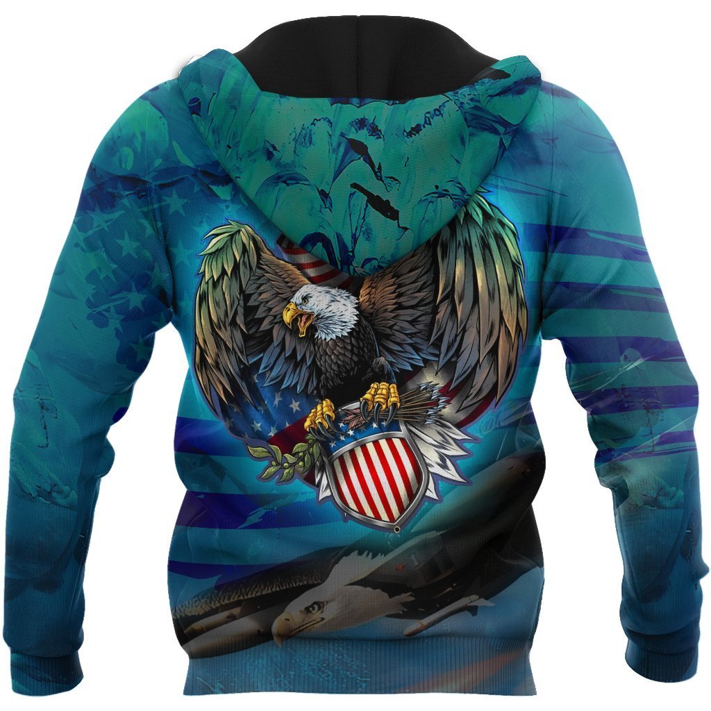 Beautiful All Over Printed American Eagle Hoodie MH1209201-MEI